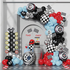 148pcs Race Car Theme Balloon Garland Arch Kit