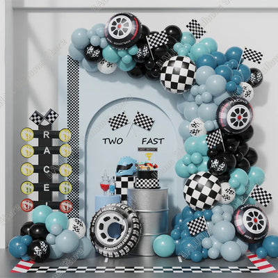 148pcs Race Car Theme Balloon Garland Arch Kit