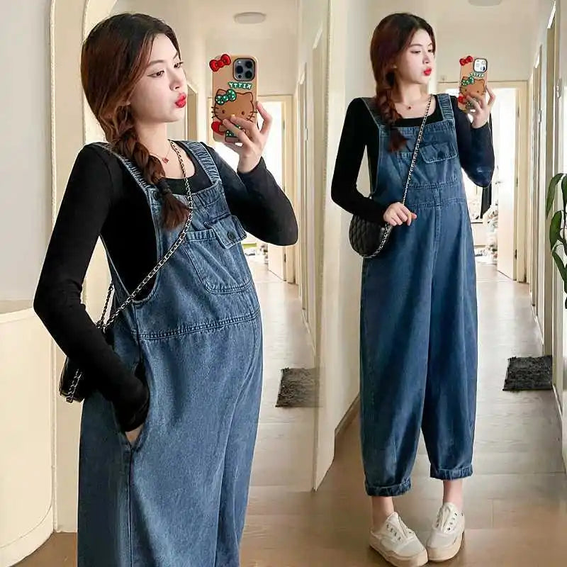 Maternity Denim Overalls